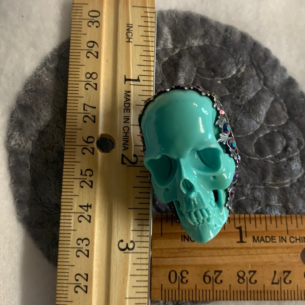 Sterling Bella Lili Skull Ring